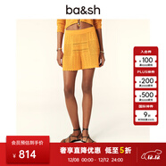 ba&sh bash2025新款春夏橘色沙滩度假蕾丝镂空法式短裤1E24ARMO CURRY L (2)