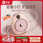 索爱（soaiy）S655小蜜蜂扩音器教师专用防啸叫10W大功率蓝牙音箱音响TF卡喇叭麦克风户外便携式导游导购教学 粉