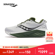 Saucony【彭于晏同款】索康尼胜利22专业强缓震跑鞋男厚底跑步鞋运动鞋男 白绿136 41
