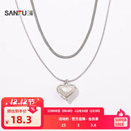 三福休闲时尚短项链单条 简约气质氛围感首饰配饰链子 爱心珍珠（用） 1个