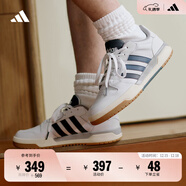 adidas ENTRAP美式校园风运动少年感复古篮球风板鞋男女阿迪达斯 白色/蓝色   37