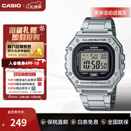 卡西欧（CASIO）数显电子表 多功能复古小方块手表 户外运动男女初高中生校园腕表 W-218HD-1AVDF