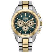西铁城（CITIZEN）Sport Luxury 男士三眼计时手表日常精致商务通勤日显光动能腕表 CA4684-54X