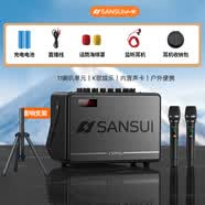 山水（SANSUI）音响2026新款便携广场舞无线蓝牙音箱户外k歌一体机家庭影院低音炮喇叭功放设备手提移动ktv播放器 顶配版【四分频11喇叭单元】带支架