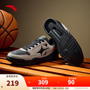 安踏（ANTA）【空域 SKYSPACE】篮球鞋潮流百搭复古休闲简约黑低帮文化板鞋男 亚麻灰/碳灰/基础黑-3 40 (男7码)