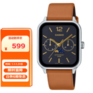 卡西欧（CASIO）手表男女表月相小方块商务学生男女表非智能石英表MTP-M305L-1A