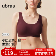 ubras【虞书欣同款】小奶皮云朵隐形无尺码内衣女粉底液文胸透气无痕 【升级小奶皮2.0】热颂红色 NEW 均码 背心款100-130斤/A-C杯