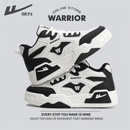 回力男鞋2025秋冬新款潮流复古加绒百搭休闲鞋子男学生运动板鞋男 米黑【高帮加绒款】 44