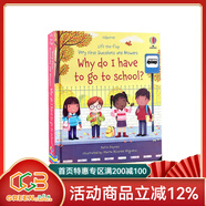 英文原版 Usborne入门级你问我答翻翻书 Very First Questions and Answers: Why Do I Have to Go to School? 生活习惯 绿山墙 Usb