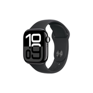 Apple/苹果 Watch Series 10 智能手表GPS+蜂窝款42毫米亮黑色铝金属表壳黑色运动型表带M/L MWXN3CH/B