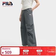 斐乐 韩素希同款|斐乐官方女装小狐狸梭织长裤2025夏季新款时尚收口裤 绿木灰-DY XL 175/74A/XL