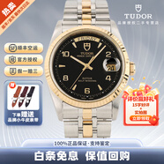 【二手99新】帝舵(TUDOR)王子与公主系列自动机械男表18K镀金不锈钢镶钻双历 二手男表女表 36mm黑盘间金M76213-0012