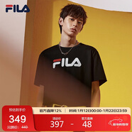 FILA 斐乐官方情侣短袖T恤2025夏季经典LOGO圆领纯棉宽松上衣