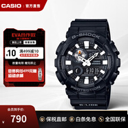 卡西欧G-SHOCK运动电子表 潮流双显潮汐月相冲浪防水手表男 假期旅游 GAX-100B-1ADR