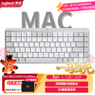 罗技（Logitech）大师系列 适用于Mac的MX Mechanical商务低噪无线双模迷你机械键盘 84键 段落茶轴 珍珠白
