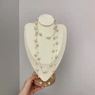 芙蕖欲风美少女战士比基尼胸链锁骨性感身体链欧美配饰美潮链条饰品 珍珠多层项链