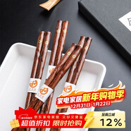 舍里日式高档樱花酸枣木尖头防滑筷子天然实木筷子和风家用礼盒套装 两朵樱花-两双装