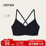ubras无尺码云感托美背文胸内衣女无钢圈胸罩日常内搭可外穿 黑色 标准版（100-130斤）