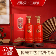五粮浓香52度浓香型酒 聚会送礼 自喝  过节 宴会招待A 52度 500mL 2瓶 【五粮液·尊酒 2瓶配礼袋】