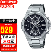 卡西欧（CASIO）手表EDIFICE系列八角金属防水时尚商务石英男表      EFV-640D-1A