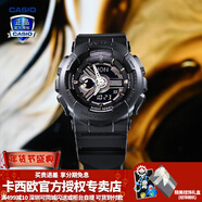 卡西欧（CASIO） 女手表GSHOCK/BABY-G独角兽淡粉中性潮流时尚防水运动学生电子表 BA-110XGA-1APR典雅黑