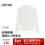 ubras【刘雯同款】含天丝羊毛小高领肌底衣秋衣保暖内衣打底衫女 小高领-本白色 M