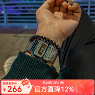 卡西欧（CASIO）手表 绝命毒师老白同款 复古小方块计算器电子表 时尚潮流中性表 A100WE-7B