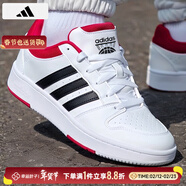 阿迪达斯（adidas）板鞋男鞋 2026春季新款运动鞋低帮透气休闲鞋耐磨轻便小白鞋 白红/时尚板鞋/新到货 39 （内长240mm）