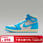 耐克男鞋Air Jordan 1 AJ1蓝白北卡蓝 高帮篮球鞋 DZ5485-402 42.5