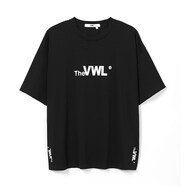 VWL【baby同款】印花短袖t恤男女款2026新款圆领宽松oversize上衣 Matte Black / Optic White（男女同款） M