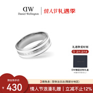 丹尼尔惠灵顿（DanielWellington）dw戒指女 陶瓷白+月光银50号情侣戒指情人节礼物送女生DW047
