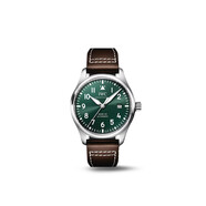 万国（IWC）礼物 马克二十飞行员腕表 绿盘牛皮 自动机械男表 IW328205 40mm