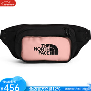 北面（THE NORTH FACE）腰包男女户外运动旅行多功能胸包斜挎包 轻盈骑行秋季轻便耐磨 Evening Sand Pink TNF Bla one size