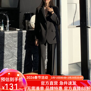 梵奥格（FANAOGE）春秋大学生面试职业装时尚西服西装气质套装正装女套装高端工作服 春秋款_黑色2件套_外套+长裤 带垫肩 2XL 【推荐129-145斤】 急件当日发-联系客服可顺丰
