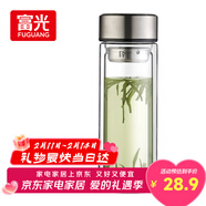 富光双层玻璃杯大容量带茶隔水杯高硼硅泡茶杯子商务男士办公杯