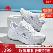 卡帕（Kappa）女鞋老爹鞋子女春季新款百搭运动跑步鞋休闲小白鞋 漂白 37