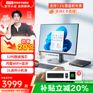 联想（Lenovo）台式机电脑ThinkCentre Q500迷你mini口袋主机13代酷睿商务办公学习高性能办公wifi便携小机箱主机 定制 12代酷睿 16G 1TB固态 单主机
