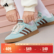 adidas「T头鞋」VL COURT复古休闲板鞋德训鞋男女阿迪达斯轻运动   浅闪光蓝/棕色/淡绿 (推荐女生买小半码)   35.5
