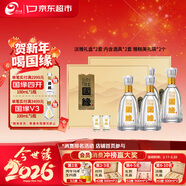 今世缘国缘淡雅礼盒 幽雅醇厚型白酒 42度500mL*2套 年货礼盒送礼