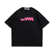 VWL【baby同款】印花短袖t恤男女款2026新款圆领宽松oversize上衣 Midnight Balloon（午夜气球黑） 男女同款 S