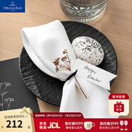 德国唯宝（Villeroy&Boch）新年礼物匠心岩欧式进口盘子西餐餐盘点心盘岩石浮雕黑白盘餐具 面包盘 黑  16cm