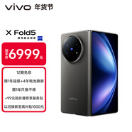 vivo X Fold5 12GB+256GB 钛度 217g超轻薄 等效6000mAh蓝海电池 超可靠三防折叠屏 AI 折叠屏 手机