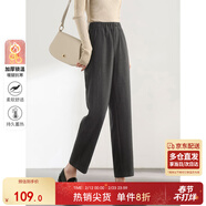 尚都比拉加厚毛呢休闲裤女冬季小个子保暖显瘦烟管裤气质九分哈伦裤