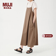 MUJI 女式 泡泡纱吊带连衣裙 BC06CC3S 吊带裙 裙子长裙 摩卡棕色 S-M