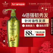 施华蔻（Schwarzkopf）生姜精华洗发露600ml  持久控油清爽蓬松洗发水 无硅油洗头膏