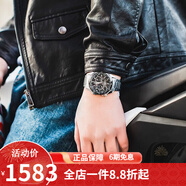 卡西欧(CASIO)男表 EDIFICE防水休闲商务石英手表 EQS-500DB-1A1黑色钢带太阳能