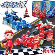 轩岛猪猪侠之竞速小英雄赛车汽车回力变形儿童玩具3-6岁5男孩生日礼物 竞速小英雄【赤炎烈虎+雷速音豹】组合套装 正版授权猪猪侠竞速小英雄赛车玩具新年礼物