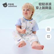 贝肽斯婴儿衣服夏季薄男女宝宝连体衣纯棉新生儿哈衣爬服短袖睡衣空调服