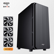 爱国者（aigo）黑曼巴F2  黑色 台式机中塔机箱（支持E-ATX/ATX主板/标配3把无光风扇/四面吸音棉/360冷排）