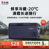 志高车载冰箱压缩机制冷车家两用冷藏冷冻12v24v宿舍迷你小型电冰箱 A18车家两用【APP款】 18升